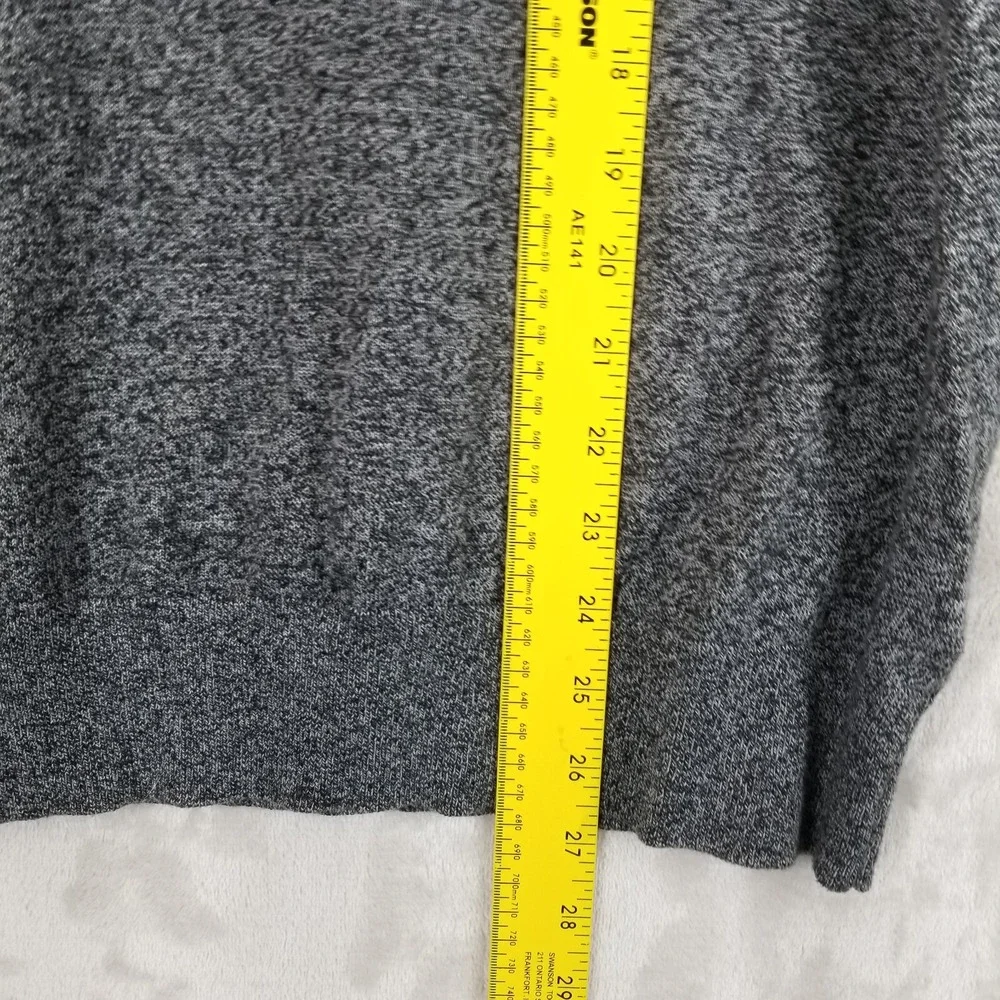 Banana Republic Sweater Men M Gray Cashmere‎ Cotton 1/4 Zip Long Sleeve Outdoor